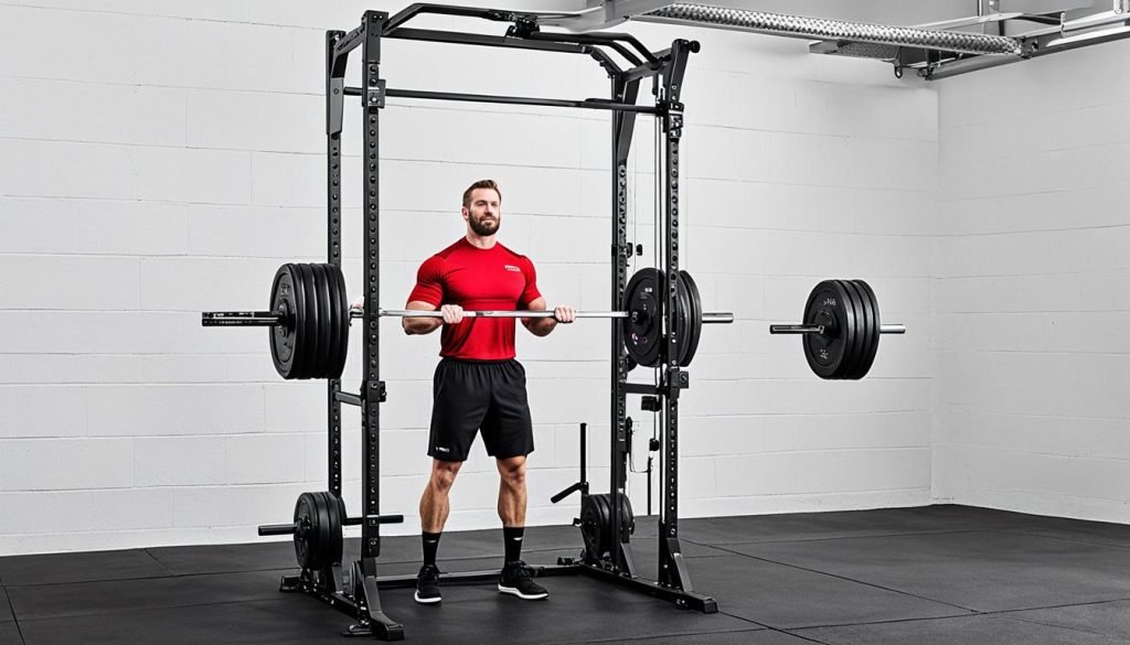 Folding Squat Rack for Small Spaces